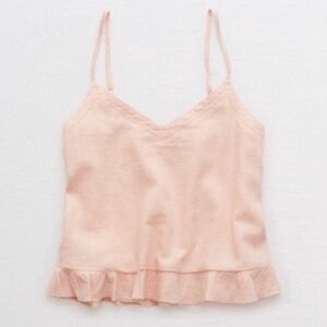 Aerie Easy Ruffle Tank - Peach